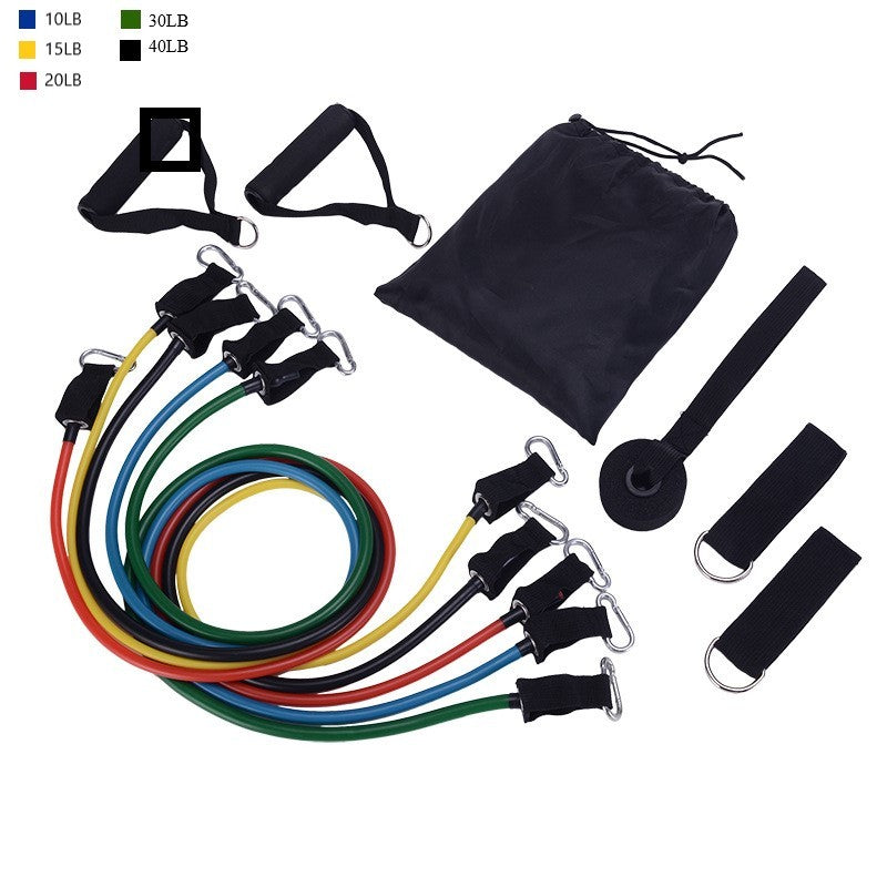Portable Fitness Resistance Tubes.