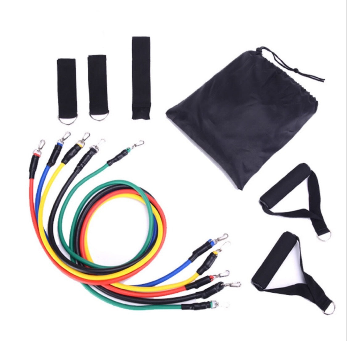 Portable Fitness Resistance Tubes.