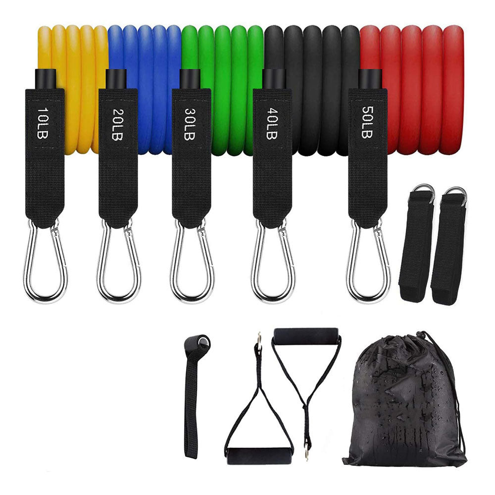 Portable Fitness Resistance Tubes.