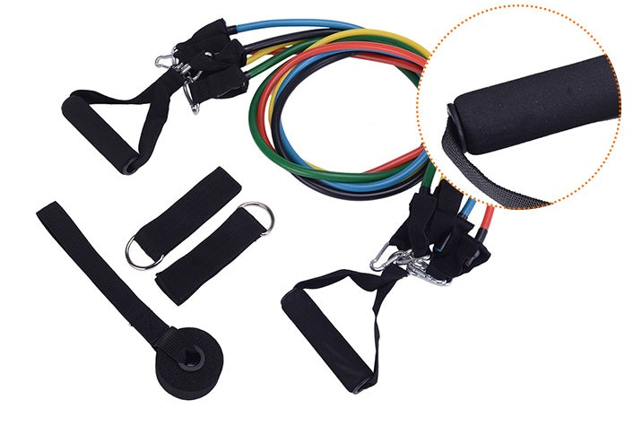 Portable Fitness Resistance Tubes.