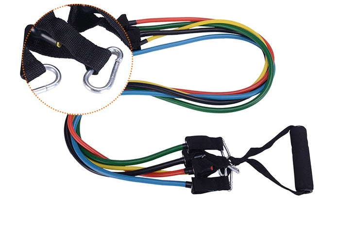 Portable Fitness Resistance Tubes.