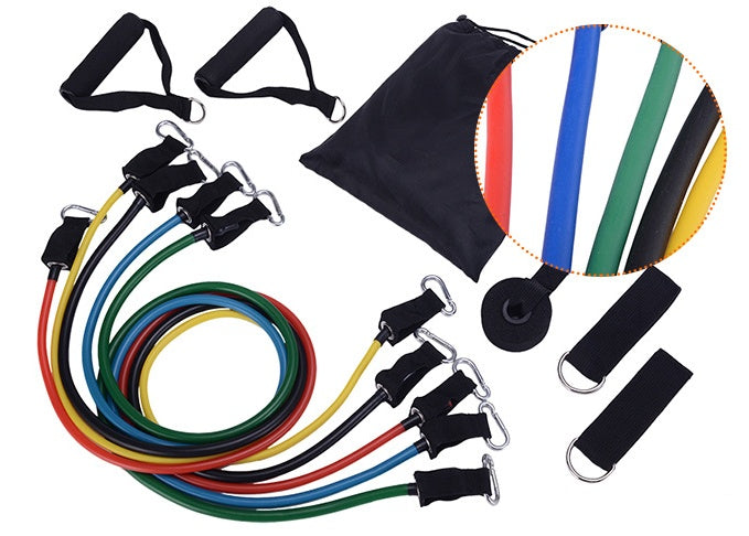 Portable Fitness Resistance Tubes.